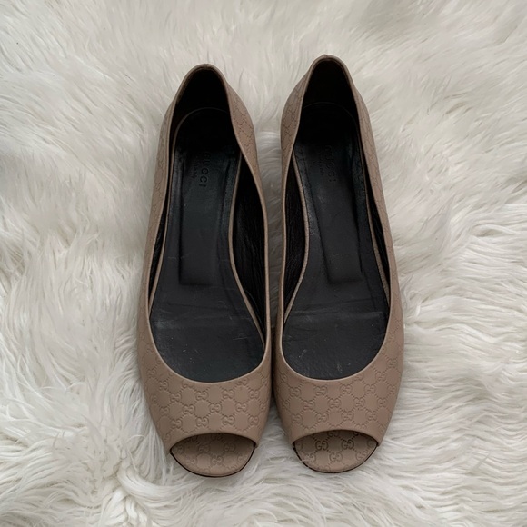 1992.GUCCI logo leather flats - Picture 2 of 11